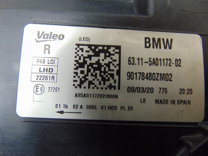 фото №16, Фара права перед bmw x1 f48 lci рестайлінг європа 5a01172