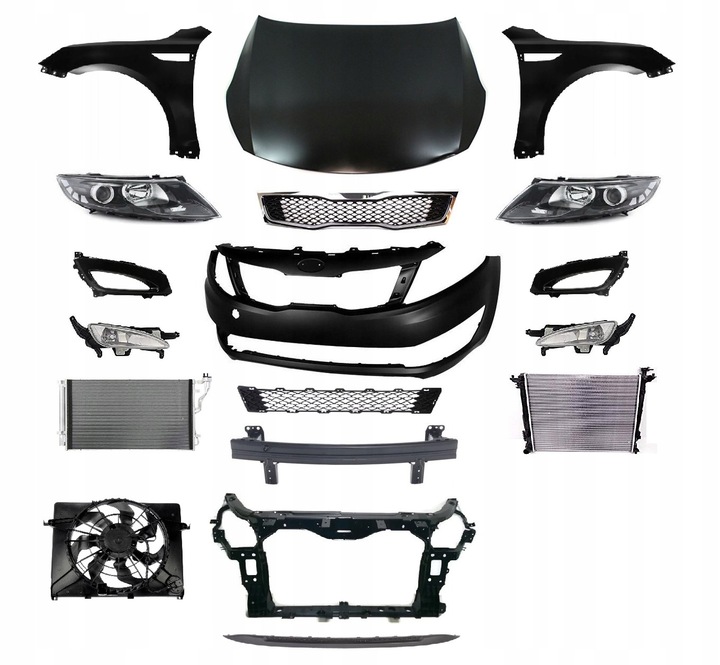 фото №1, Optima 10-15 перед капот бампер pas лампа крило