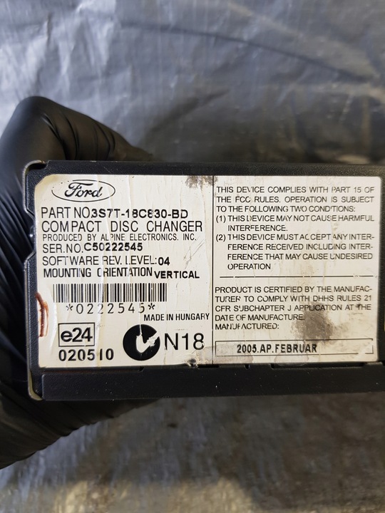 фото №6, Ford mondeo mk4 чейнджер дисків cd 3s7t-18c830-bd