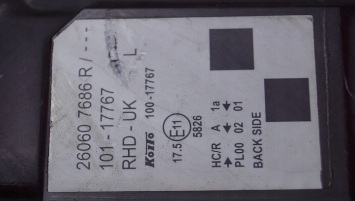 фото №16, Лампа левый перед renault kangoo iii uk