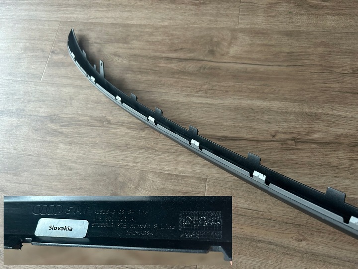 фото №15, Audi q8 4m s-line 18-23 планка середня бампера зад 4m8 оригінал сірий