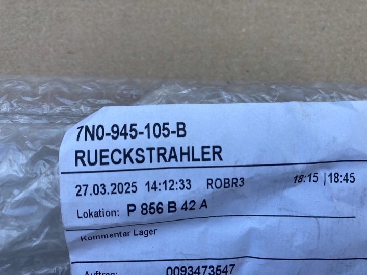 фото №9, Alhambra sharan 7n0 відбивач бампера зад новий оригінал.