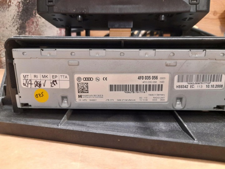 фото №8, Audi a6 c6 рестайлинг навигация комплект европа радио mmi 4f0035056 4e0035666