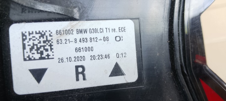 фото №9, Фара зад задняя правая bmw 5 g30 lci рестайлинг 20- led 63218493812 8493812 661002