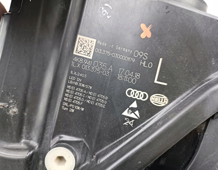 фото №7, Лампа левая передняя перед полный led matrix audi a7 c8 4k 4k8941035a