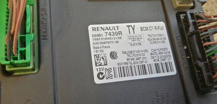 фото №2, Renault talisman модуль bcm 284b17439r