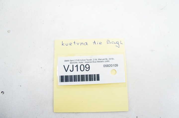 фото №6, Vj109 bmw 2 f45 подушка шторка левая 308247920-ac 84730129510 16b217dt054 ar