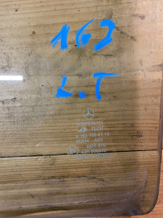 фото №2, Стекло боковая дверь левый зад mercedes ml w163 as2 оригинал