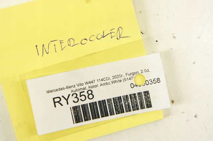 фото №6, Ry358 mercedes vito w447 2.0d радиатор воздуха интеркулер a6540904101