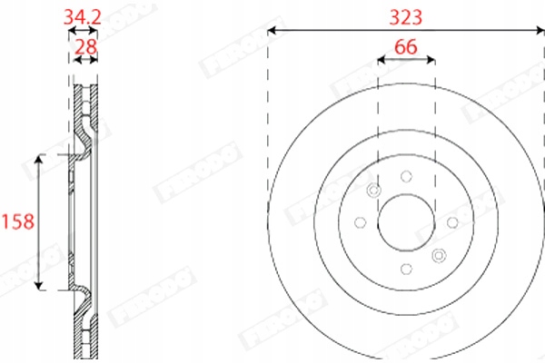 фото №2, Диски тормозные 2szt. перед ds ds 3 citroen ds3 peugeot 208 i 1.2
