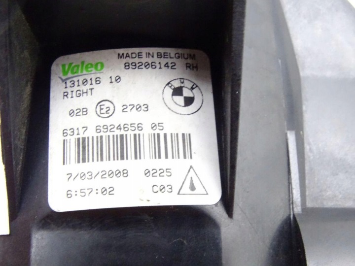 фото №6, Bmw x5 e70 06-13 галоген правое перед оригинал 6924656 89206142 13101610