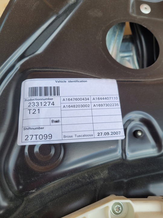 фото №11, Mercedes ml w164 механизм стёкла правые зад