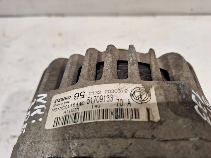 фото №8, Генератор denso 51709133 14v 70a fiat punto ii рестайлінг 1.2 8v 60km 03-