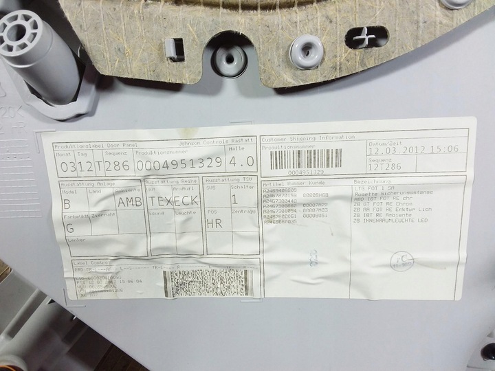 фото №7, Mercedes b w246 обивка боковина дверь зад правые