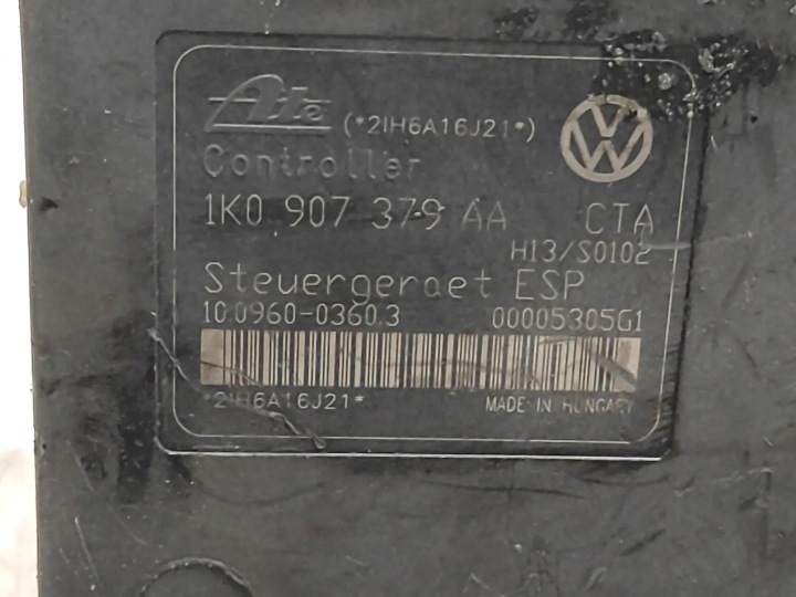 фото №8, Блок керування abs vw touran 1t1, 1t2 10096003603 1.9l дизель 77kw 2005