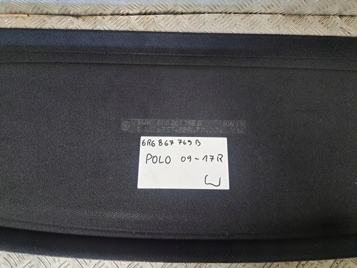 фото №9, Vw polo полиця багажника 6r6867769b
