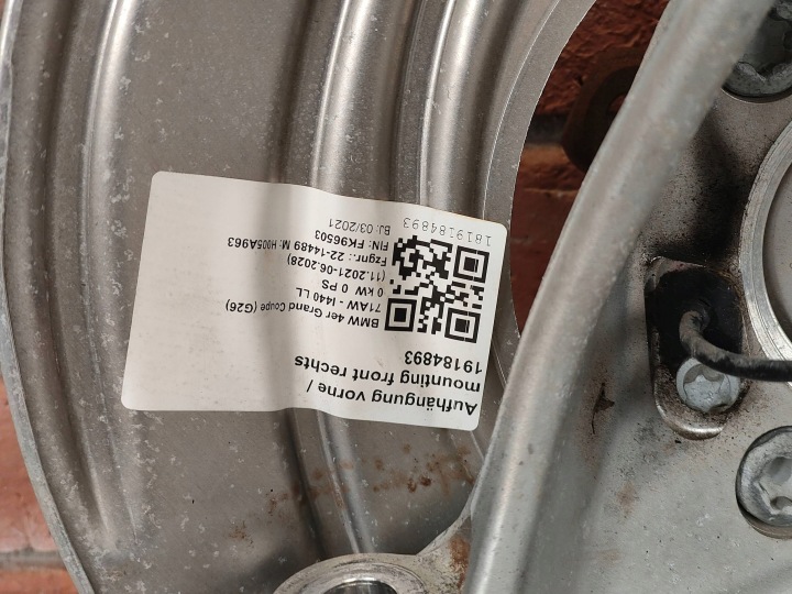 фото №9, Поворотный кулак правое перед правая передняя ступица bmw i4 g26 rwd 6893260