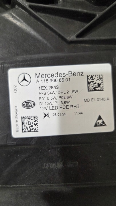 фото №9, Фара перед фара левая mercedes-benz cla c118 x118 a1189068501 рестайлинг