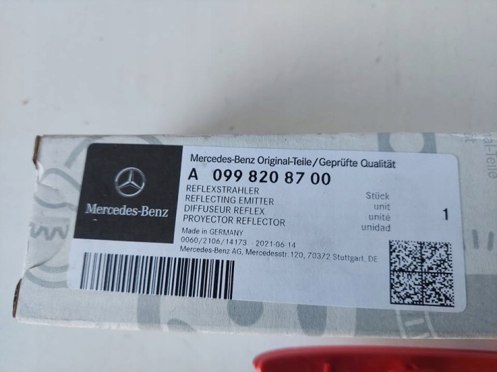 фото №7, Mercedes glb x247 отражатель бампера зад правое левое