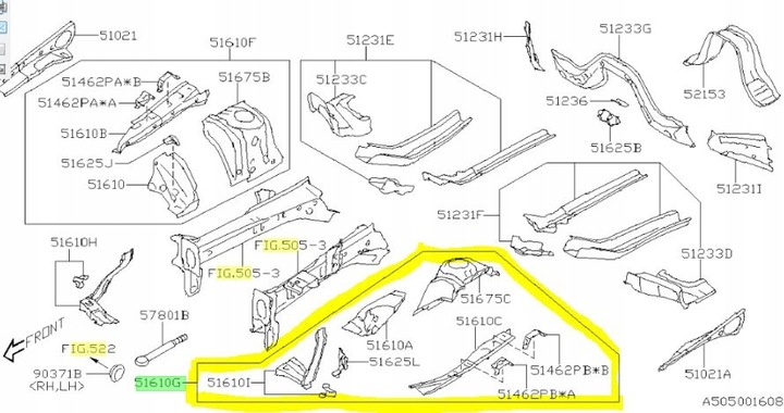 фото №1, Фартух чверть лонжерон subaru impreza crosstrek 2017-23 оригінал