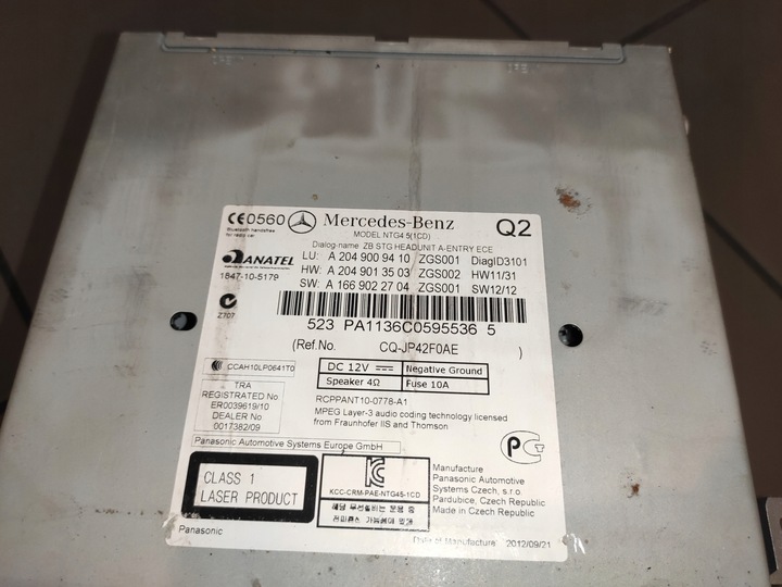 фото №13, Mercedes w204 рестайлинг c-klasa радио cd навигация навигация радиопроигрыватель состояние bdb
