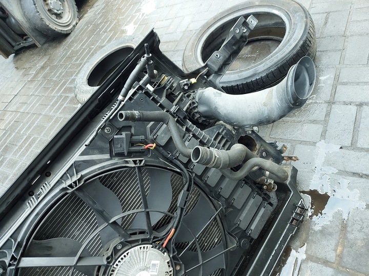 фото №6, Vw touareg ii 4.2 tdi pas переднє балка радіатор вентилятор 7p6805594c