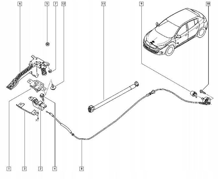 фото №7, Замок капота renault scenic iii 656010010r