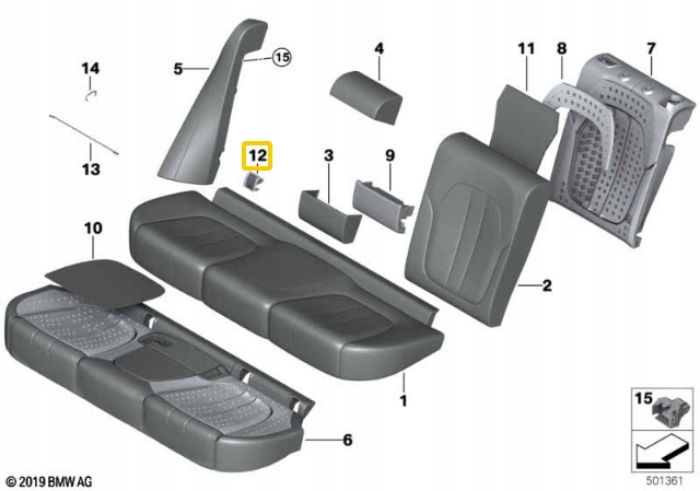фото №6, Покриття isofix для  bmw x5 g05 09 2017 12 2019 оригінальна запчастина 52207499793