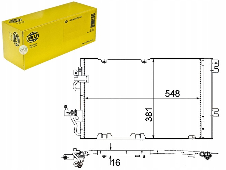фото №1, Конденсатор радиаторов кондиционера [hella]
