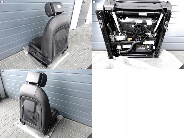 фото №12, Audi a6 4g0 c7 рестайлінг 14-18 комплект сидінь чорна шкіра вентильовані перед зад