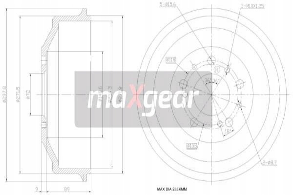 фото №11, Барабан ham. fiat t. citr/peugeo maxgear 19-0837