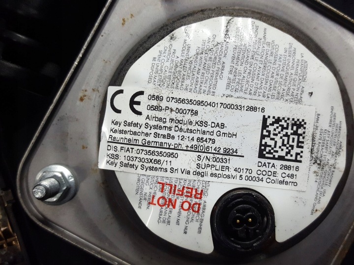 фото №6, Fiat 500x 14-17r подушка подушка водителя 07356350950