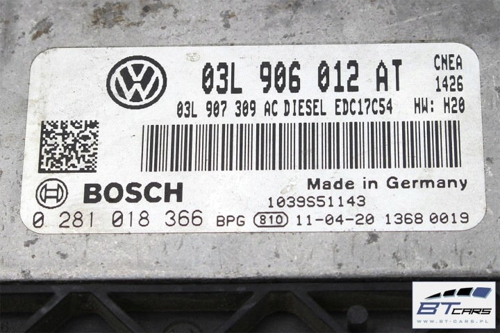 фото №10, Vw amarok модуль блок керування двигуном (ебу, мізки двигуна, контролер двигуна) дизель 03l906012at 03l907309ac