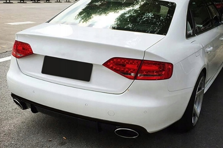 фото №12, Спойлер бампера audi a4 b8 2008-2011 образец rs4 полный чёрный диффузор накладка