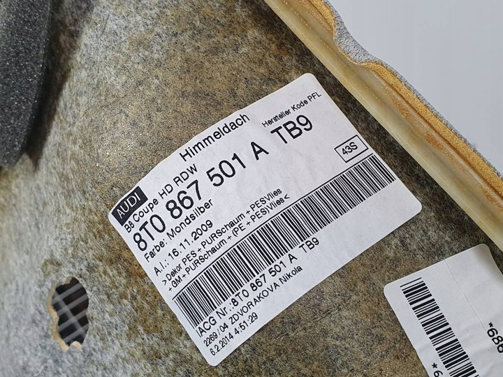 фото №8, Стеля audi a5 8t купе панорама люк рестайлінг