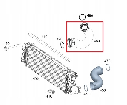 фото №2, Mercedes sprinter 907 шланг інтеркулер правий