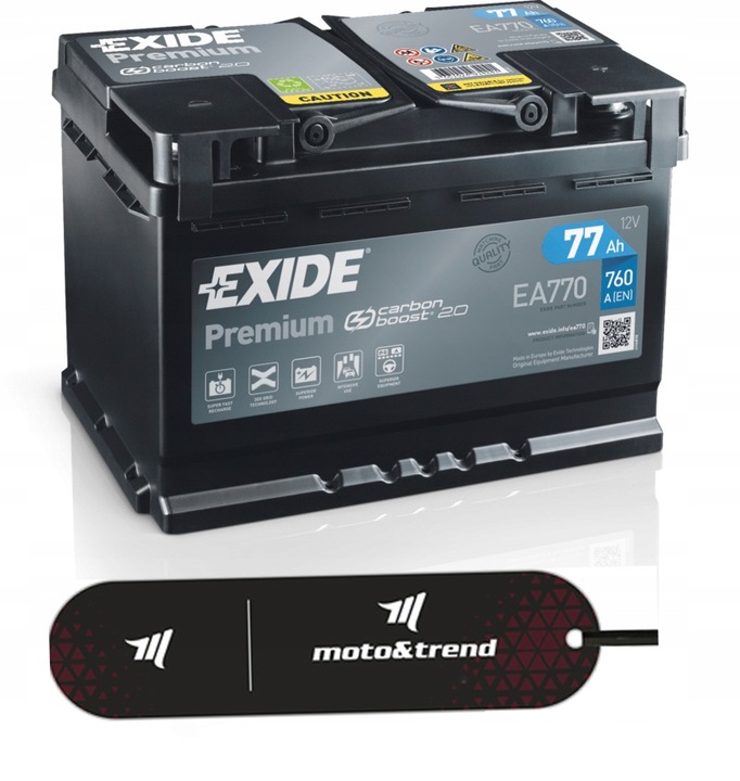 АКУМУЛЯТОР EXIDE PREMIUM P+ 77AH/760A EA770