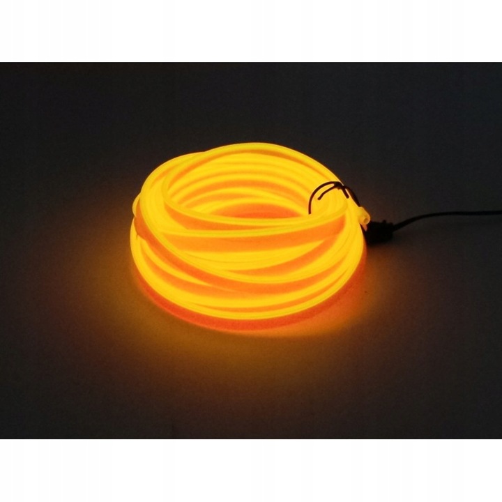 фото №2, Оптоволокно el wire лента led 3m 12v жёлтый