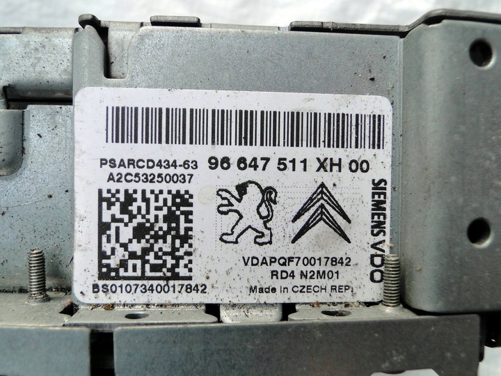 фото №4, Радіо радіопрогравач mp3 peugeot 308 t7 96647511xh