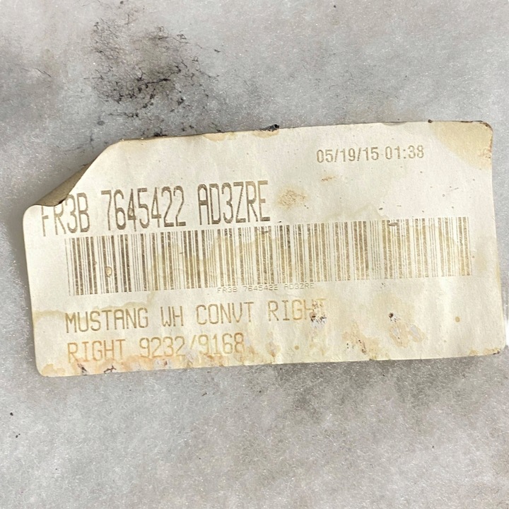 фото №13, Ford mustang vi 2017 правая сторона нижний панель бардачка колёса запасного