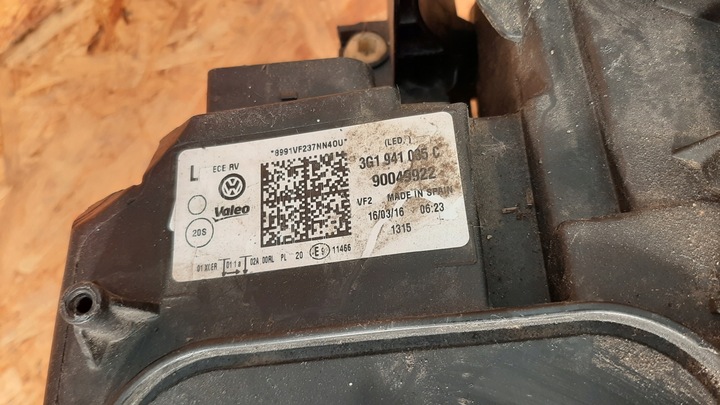 фото №4, Лампа левая передняя ксенон полный led vw passat b8 3g1941035c eu