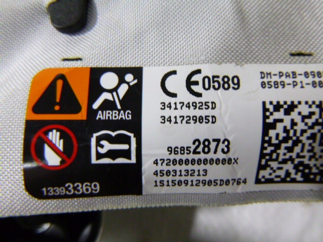 фото №5, Подушка подушка безпеки пасажира opel corsa e 96852873