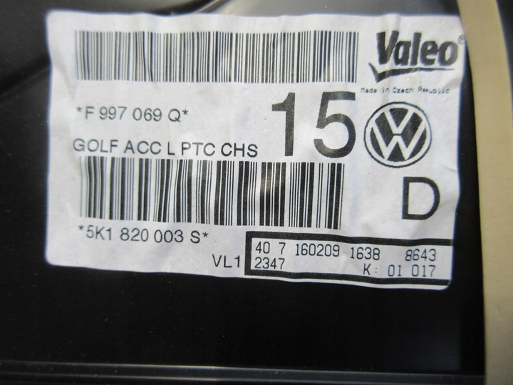 фото №6, Отопитель vw golf vi 6 5k1820003s комплектная