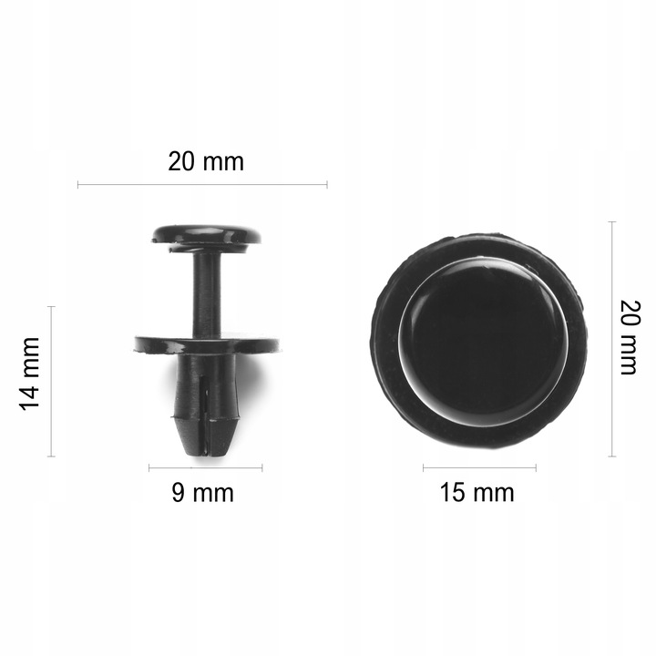 фото №2, 10x клипса штифт планки пороговой подкрылки do citroen peugeot