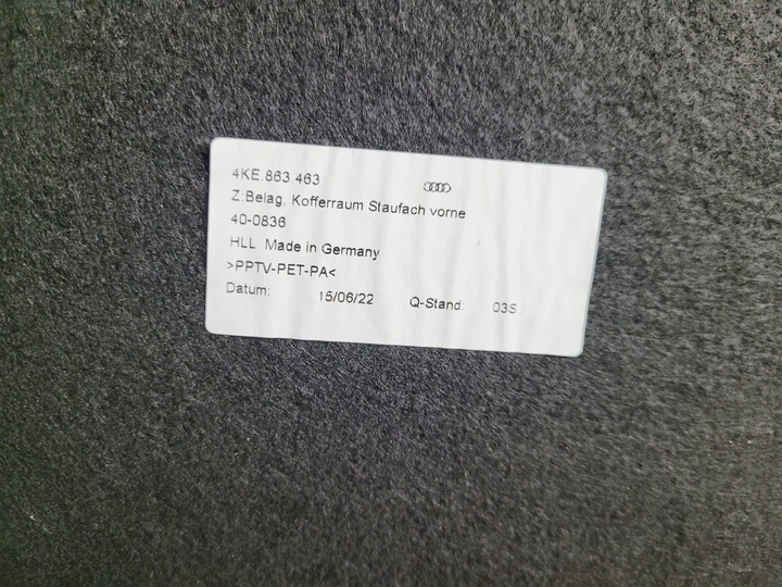 фото №7, Вкладка багажника бардачок audi etron e-tron s sportback ge 4ke eu 4ke863369