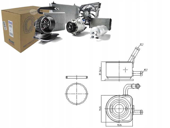фото №1, Радіаторів масла hyundai i20 active i20 ii i30 kona kona suv kia ceed