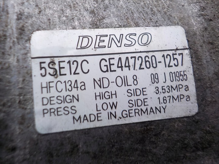 фото №9, Toyota auris i 2.0 d4d 126km 1ad компрессор кондиционера 447260-1257