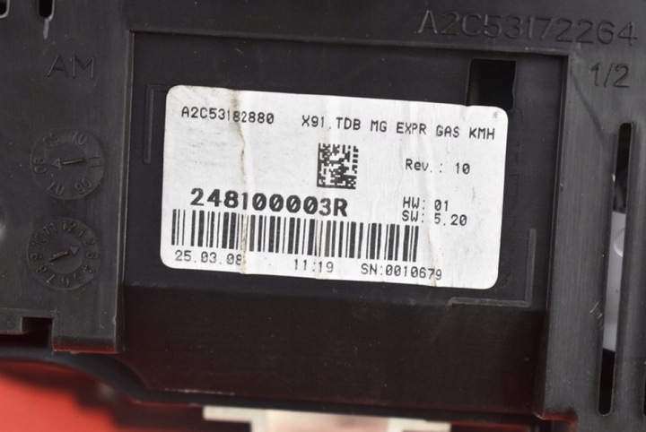 фото №10, Спідометр  прилади eu 248100003r renault laguna 3 iii 2.0 16v 140 km 07-15