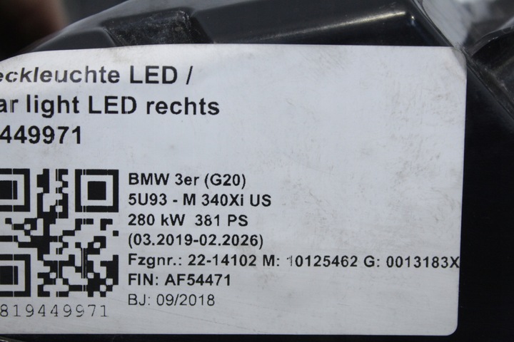 фото №12, Лампи задні комплект usa sae bmw g20 g80 m3