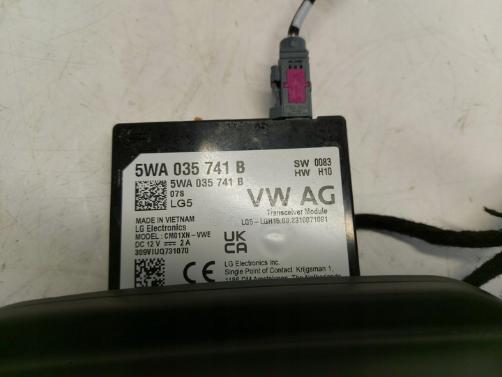 фото №5, Vw multivan 7t0 t7 2023r антена дахова модуль акула сірий lt5v 5wa035741b